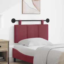   vidaXL Fali Fejtámla Falra szerelhető Bordó 90 x 55 x 5 cm szövet