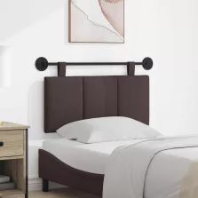   vidaXL Fali Fejtámla Csíkos Sötét Barna 90 x 55 x 5 cm szövet