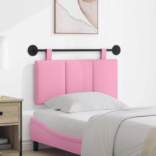vidaXL Fali Fejtámla Falra szerelhető Rózsaszín 90 x 55 x 5 cm szövet