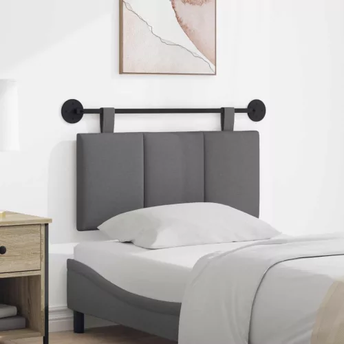 vidaXL Fali Fejtámla Csíkos Sötétszürke 100 x 55 x 5 cm szövet