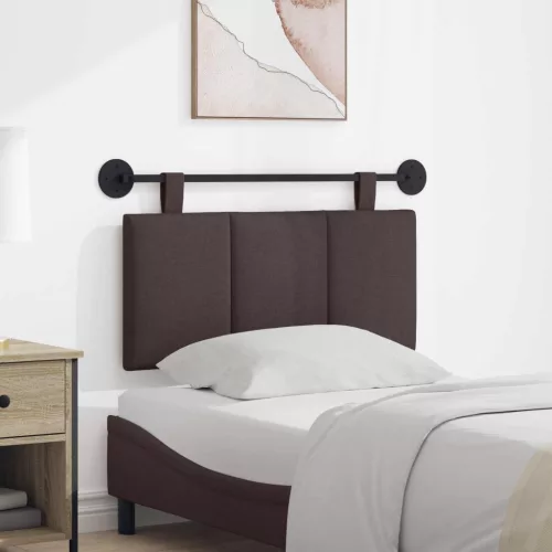 vidaXL Fali Fejtámla Csíkos Sötét Barna 100 x 55 x 5 cm szövet
