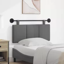   vidaXL Fali Fejtámla Csíkos Sötétszürke 110 x 55 x 5 cm szövet