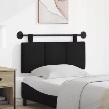   vidaXL Fali Fejtámla Falra szerelhető Fekete 110 x 55 x 5 cm szövet
