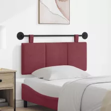   vidaXL Fali Fejtámla Falra szerelhető Bordó 110 x 55 x 5 cm szövet
