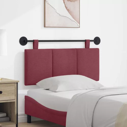 vidaXL Fali Fejtámla Falra szerelhető Bordó 110 x 55 x 5 cm szövet