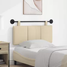   vidaXL Fali Fejtámla Falra szerelhető Krém 110 x 55 x 5 cm szövet