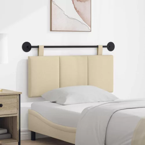 vidaXL Fali Fejtámla Falra szerelhető Krém 110 x 55 x 5 cm szövet