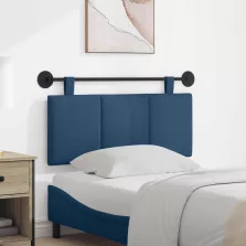   vidaXL Fali Fejtámla Falra szerelhető Kék 110 x 55 x 5 cm szövet