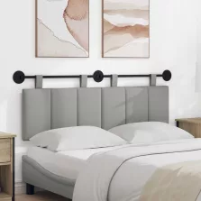   vidaXL Fali Fejtámla Csíkos Felhőszürke 150 x 55 x 5 cm szövet