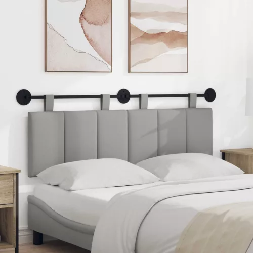 vidaXL Fali Fejtámla Csíkos Felhőszürke 150 x 55 x 5 cm szövet