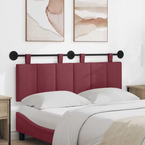 vidaXL Fali Fejtámla Falra szerelhető Bordó 150 x 55 x 5 cm szövet