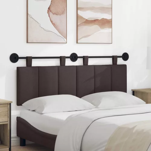 vidaXL Fali Fejtámla Csíkos Sötét Barna 150 x 55 x 5 cm szövet