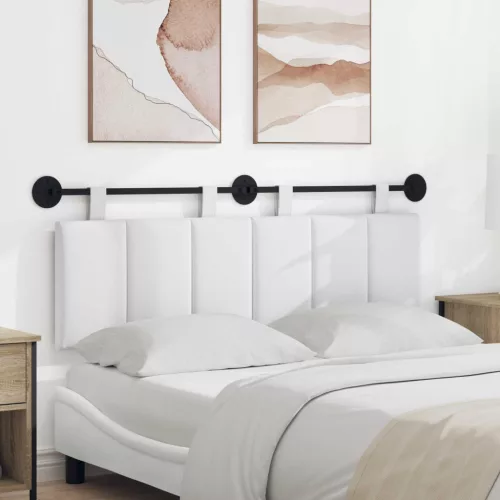vidaXL Fali Fejtámla Falra szerelhető Fehér 150 x 55 x 5 cm szövet