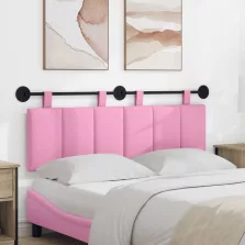   vidaXL Fali Fejtámla Falra szerelhető Rózsaszín 150 x 55 x 5 cm szövet