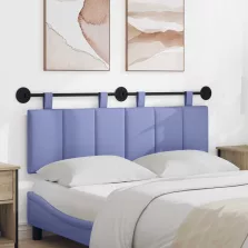   vidaXL Fali Fejtámla Falra szerelhető Farmerkék 150 x 55 x 5 cm szövet