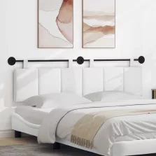   vidaXL Fali Fejtámla Falra szerelhető Fehér 170 x 55 x 5 cm szövet