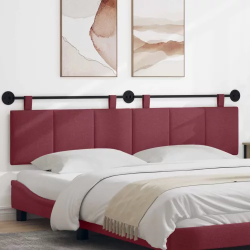 vidaXL Fali Fejtámla Falra szerelhető Bordó 210 x 55 x 5 cm szövet