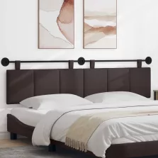   vidaXL Fali Fejtámla Csíkos Sötét Barna 210 x 55 x 5 cm szövet