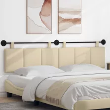   vidaXL Fali Fejtámla Falra szerelhető Krém 210 x 55 x 5 cm szövet