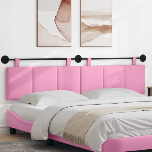 vidaXL Fali Fejtámla Falra szerelhető Rózsaszín 210 x 55 x 5 cm szövet