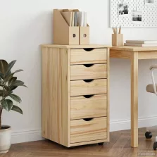 vidaXL Cabinet Barna 34 x 39 x 61,5 cm Tömör fenyőfa