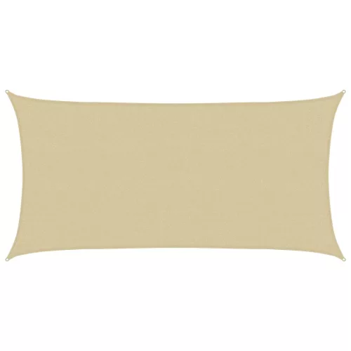 vidaXL Napernyő Vászon Bézs 2 x 6 m HDPE