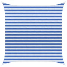 vidaXL Napernyő Vászon Kék és Fehér 2,5 x 2,5 m HDPE