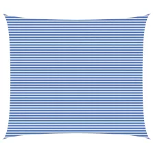 vidaXL Napernyő Vászon Kék és Fehér 6 x 7 m HDPE