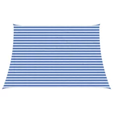 vidaXL Napernyő Vászon Kék és Fehér 4 / 5 x 3 m HDPE