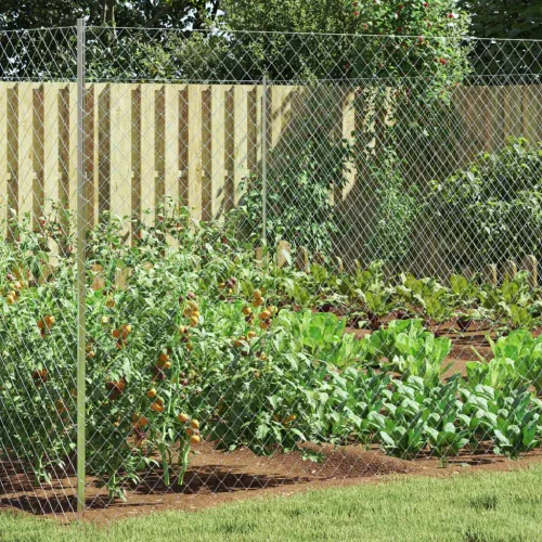 vidaXL Láncszem Kerítés Horganyzott 2 x 20 m Üveg