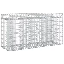   vidaXL Gabion emelt ágy Ezüst 150 x 50 x 80 cm Horganyzott acél