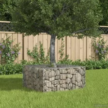   vidaXL Gabion emelt ágy Ezüst 80 x 80 x 40 cm Horganyzott acél