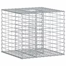   vidaXL Gabion emelt ágy Ezüst 60 x 60 x 55 cm Horganyzott acél