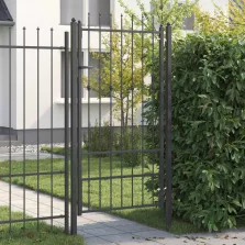 vidaXL Kerítés kapu zárral Asten Fekete 175 x 88 cm Acél