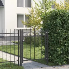   vidaXL Kerítés kapu HORST 100 x 100 cm Fém Fekete Zárolható