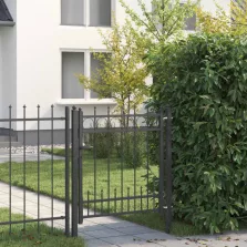 vidaXL Kerítés kapu HORST Acél Fekete Zárolható