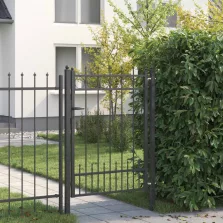 vidaXL Kerítés kapu HORST Acél Fekete Zárolható