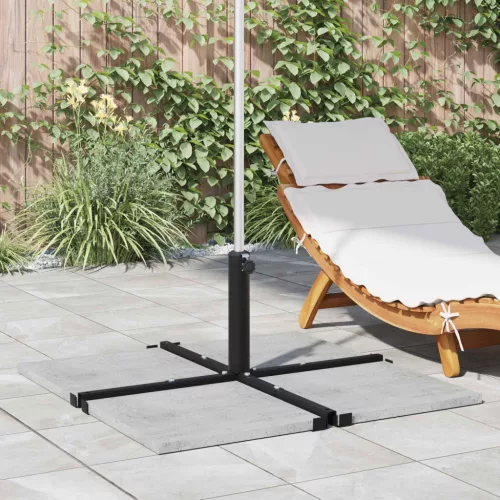 vidaXL Napernyő talp 25–50 mm átmérőjű rúdhoz Fekete Porszórt acél