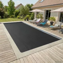 vidaXL Medencefedél Extra Nehéz Fekete 800 x 500 cm PE
