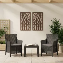 vidaXL Hálószoba szett párnával 3 pcs Antracitszürke PP