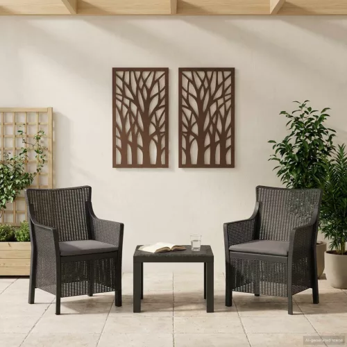 vidaXL Hálószoba szett párnával 3 pcs Antracitszürke PP