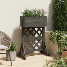   vidaXL Függőleges kertialátét Szürke 48 x 30 x 70,5 cm Szilárd fenyőfa