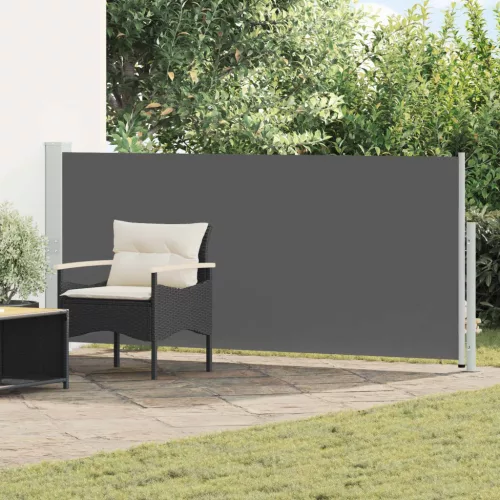 vidaXL Húzható oldalsó napernyő Antracitszürke 300 x 140 cm Poliészter
