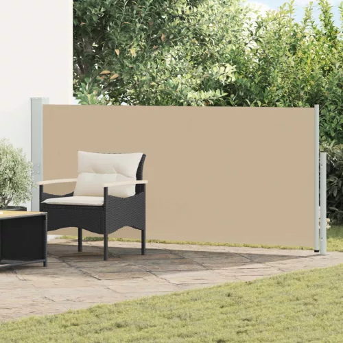 vidaXL Húzható oldalsó napernyő Bézs 300 x 170 cm Poliészter