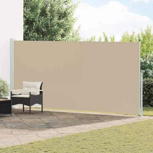 vidaXL Húzható oldalsó napernyő Bézs 300 x 180 cm Poliészter