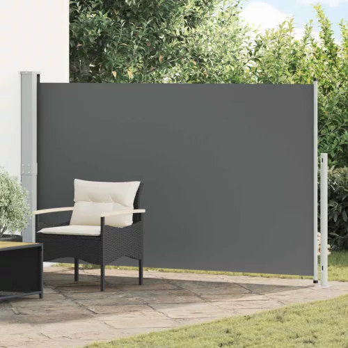 vidaXL Húzható oldalsó napernyő Antracitszürke 300 x 180 cm Poliészter