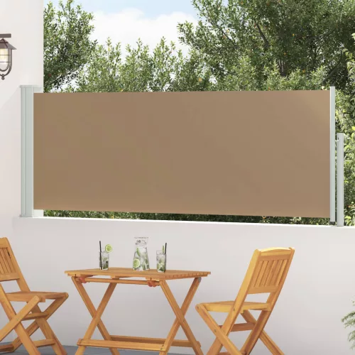 vidaXL Húzható oldalsó napernyő Tópszínű 500 x 100 cm Poliészter