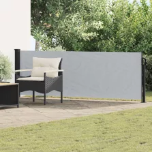   vidaXL Húzható oldalsó napernyő Szürke 300 x 100 cm Poliészter