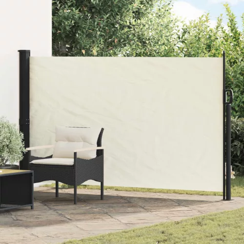 vidaXL Húzható oldalsó napernyő Krémszínű 300 x 170 cm Poliészter