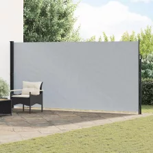   vidaXL Húzható oldalsó napernyő Szürke 500 x 180 cm Poliészter